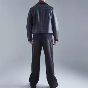 Chaquetas de Cuero Bomber Vintage de Alta Calidad, Estilo Urbano, Bordado Personalizado, Chaquetas de Motociclista de Cuero PU para Hombre, Servicio OEM - Product Image 2