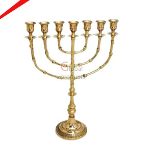 ISRAEELI JUDÍO DISEÑO DE ALTA CALIDAD HECHO A MANO SOPORTE DE VELAS DECORATIVAS 7 RAMAS MENORAH - Product Image 1