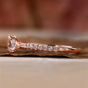 แหวนเพชรทรงปรินเซสคัท 2.0 กะรัต เพชรเพาะเลี้ยงในห้องปฏิบัติการ FVS แหวนเพชรประดับเพชรแบบ Pave สำหรับหมั้น แหวนแต่งงานเพชร ของขวัญวันครบรอบ - Product Image 4