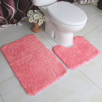 Tapis de toilette en microfibre 3 pièces ensemble tapis de bain gris violet de bonne qualité