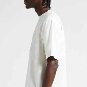 T-shirt pour hommes Crop Boxy Fit Tshirt pour hommes 100% coton épaule tombante poids lourd luxe qualité logo personnalisé t-shirt uni pour hommes - Product Image 6