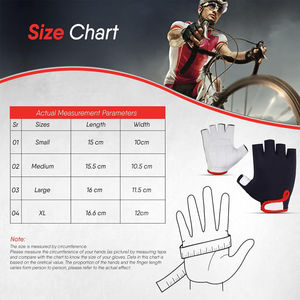 Guantes de Ciclismo de Alta Calidad con Almohadilla de Gel, Medios Dedos, Transpirables, Ligeros, para Entrenamiento en Bicicleta - Product Image 6