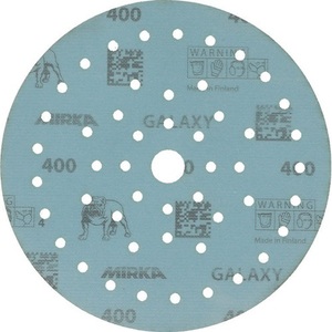 Discos de Lijado Adhesivos Galaxy Grip Multifit de Grano 400, 150 mm, para Madera, Metal, Pintura, Plástico, Cerámica/Corindón, 72 Agujeros - Product Image 1