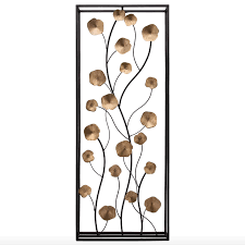 งานฝีมือโลหะติดผนังดีไซน์รูปใบไม้สำหรับตกแต่งผนังแบบแขวนหรูหราทำด้วยมือ - Product Image 5