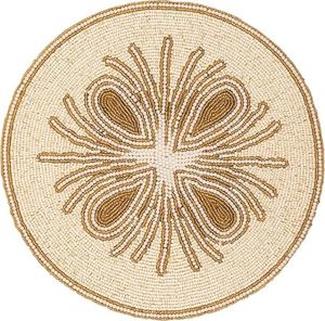 Handcrafted Glass Beaded Eco-Friendly American Style <b>Placemats</b> for <b>Dining</b> <b>Table</b> Wedding Christmas Decoration Family Gathering - Product Image 1