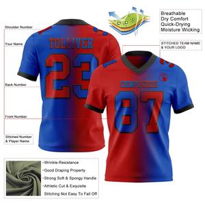 Uniformes de Fútbol Americano Personalizados de Alta Calidad con Transferencia de Calor, Ropa Deportiva Profesional con Protección UV, Bordado 3D Impreso - Product Image 2