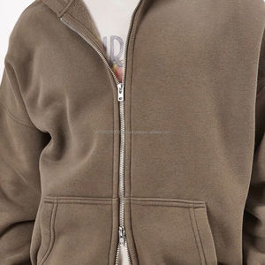 Sudadera con capucha con cremallera lavada con ácido para hombre de alta calidad con diseño personalizado al por mayor sudadera con cremallera completa de ajuste regular de proveedor directo de fábrica para hombre - Product Image 6