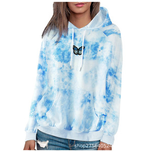 Sudadera con capucha con estampado de fotos en 3D de talla grande para mujer, sublimación gráfica personalizada, poliéster en blanco con logotipo frontal, diseño lavado con ácido - Product Image 4