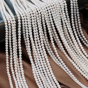 Perles d'eau douce de qualité supérieure 3,5-4 mm, perles blanches en vrac, fabrication de bijoux, matériau naturel authentique, certifié par une tierce partie - Product Image 4