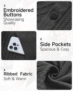 Sudadera de Diseñador para Hombre, de Verano, Manga Larga, Tejida, 100% Algodón, Lavada, Lisa, Ecológica, 2026 - Product Image 6