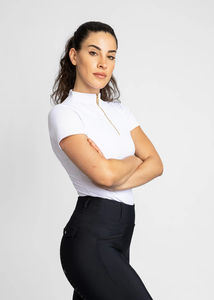 Camiseta Deportiva de Equitación para Mujer 2026, Ligera, de Manga Corta, Transpirable, de Tela Elástica, Capa Base Atlética Ecuestre, OEM - Product Image 4