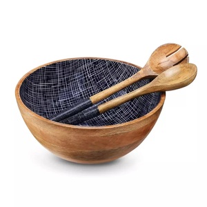 Bols en bois de haute qualité pour fruits Ensemble de bols en bois avec double couleur pour bols décoratifs de restaurant et d'hôtel d'Inde - Product Image 4