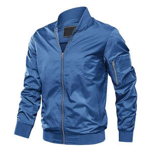 Veste bomber légère pour homme, meilleur design, vente en gros, couleur unie, longue, respirante, pour la saison hivernale, service OEM - Product Image 1