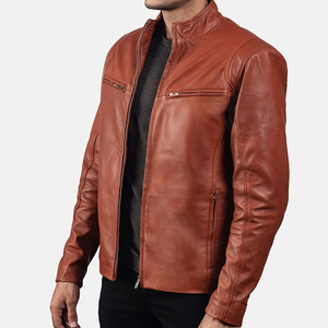 แจ็กเก็ตหนังบุนวมสำหรับผู้ชายแจ็กเก็ตหนังสำหรับผู้ชายดีไซน์ตามสั่ง - Product Image 2