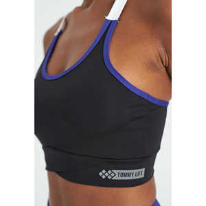 เสื้อครอปบัสติเยร์ผู้หญิงทรงเข้ารูป สายรัดด้านหลังสีดำ ยี่ห้อ Tommylife รุ่น 97254 - สีดำ - Product Image 5