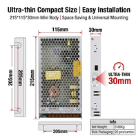 Alimentation à découpage ultra-mince LRS-200 5V 12V 24V 36V 48V, convertisseur AC/DC industriel 200W SMPS pour automatisation, LED, CNC