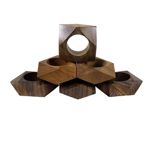 Servilleteros de madera Mesa de comedor más exigente Servilletero de madera Decoración de mesa de alta calidad tendencia superior - Product Image 5