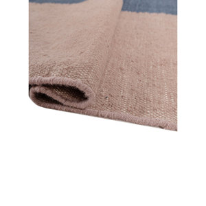 Large Area Pink & Purple Geometric Wool <b>Rugs</b> ADWL-1309 10mm Thick Viscose <b>Boho</b> Style for Home Hallway Rectangle Checkers Design - Product Image 2