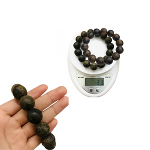 Vietnam Bracelet en bois d'agar naturel 16MM-18MM perles unisexes Style bouddhiste Protection spirituelle cadeau personnalisé OEM bijoux en bois - Product Image 5
