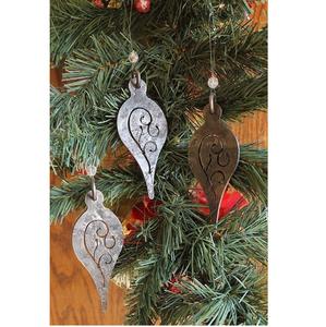 Ornement de Noël suspendu en métal doré antique, design personnalisé, finition rustique, décoration de Noël pour arbre de Noël - Product Image 5