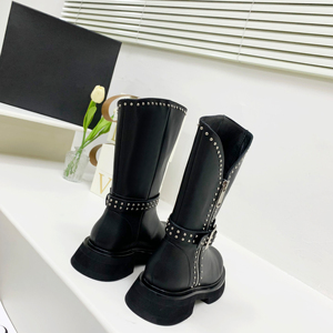 Botas con tachuelas transparentes para mujer, botines coreanos sexys de marca de alta calidad para invierno - Product Image 5