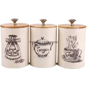 Set of 3 Different Sizes Metal Hammered Kitchen Tin Pots Premium Quality Round Shape Metal Brass Kitchen Food Container for <b>Sale</b> - Product Image 4