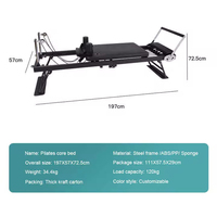 Mesin Pilates Reformer Lipat Terbaru, Ringkas, Berbahan Aluminium Alloy, untuk Latihan Kekuatan Inti di Rumah