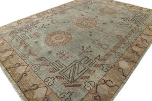 Nouveau tapis en laine noué à la main 2026, vert rouille, motif floral oriental, tapis traditionnel fait main avec bordure pour salon et chambre à coucher - Product Image 5