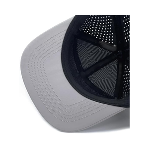 Haute qualité structuré 7 panneau trou découpé au laser perforé chapeau de Golf bord plat Logo en métal personnalisé Snapback casquette étanche pour le Sport - Product Image 4