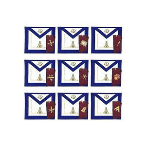 Worshipful Master Scottish Rite Regalia Set Tablier et étui Royal Arch Full Dressed Collar OEM Serviced - Product Image 5