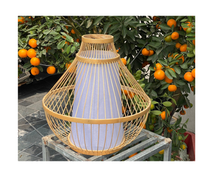 Cubiertas de lámpara de ratán personalizadas para cafetería, casa de té, colgante sintético de ratán, pantallas de lámpara de ratán - Product Image 6