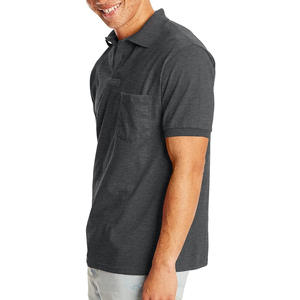 เสื้อโปโลสำหรับผู้ชายผ้าโพลีเอสเตอร์ผ้าฝ้าย100% ปักโลโก้เสื้อผ้าลำลองระบายอากาศสีพื้นสำหรับฤดูร้อน - Product Image 4