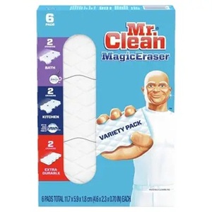 มิสเตอร์คลีน เมจิกอีราเซอร์ ชุดแผ่นทำความสะอาดแบบคละชนิด 6 ชิ้น - Product Image 1