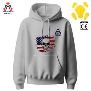 เสื้อฮู้ดมอเตอร์ไซค์ผ้าฟลีซแบบสวม Unisex อุ่นสบาย พร้อมลายกราฟิกนักขี่มอเตอร์ไซค์ เหมาะสำหรับฤดูหนาวและฤดูร้อน สไตล์ไบค์เกอร์ลำลอง เสื้อแจ็คเก็ตสตรีทแวร์ - Product Image 1