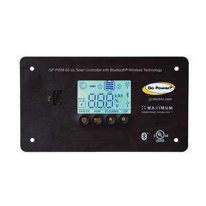 Contrôleur de charge solaire numérique PWM Go Power GP-PWM-30-UL 30A avec double port USB pour certification UL et Bluetooth - Product Image 1