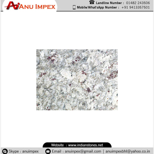 Granito blanco elegante con puntos rojos Luna de alta calidad para pisos y encimeras de Exteriores Diseño moderno de azulejo arenado - Product Image 5
