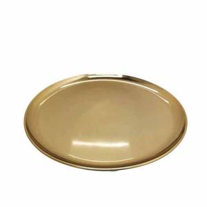 Vaisselle en fer, assiette ronde de service, couleur or, assiettes à dîner pour la décoration des restaurants et des hôtels, assiette de service artisanale - Product Image 1