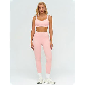 Conjuntos deportivos para mujer, ropa deportiva sin costuras, sujetador deportivo, leggings de cintura alta, elásticos, transpirables, para yoga y entrenamiento. - Product Image 6