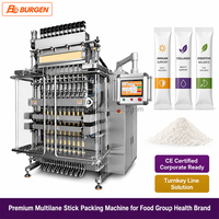 Máquina Automática Multicarril para Envasado de Polvo en Barra, Certificación CE, Solución Llave en Mano para Grado Alimenticio, HMI en Inglés, Accionamiento por Servomotor