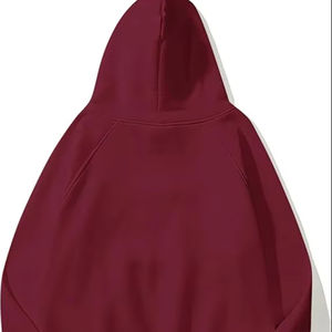 Femmes à manches longues poche kangourou goutte épaule pull à capuche solide basique lettre imprimé polaire sweat pour automne avant - Product Image 5