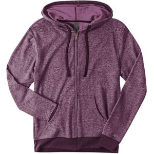 Bella Canvas Denim Fleece Full-Zip Sweat à capuche 1/1 poignets et ceinture côtelés Sweat à capuche à encolure contrastée - Product Image 5