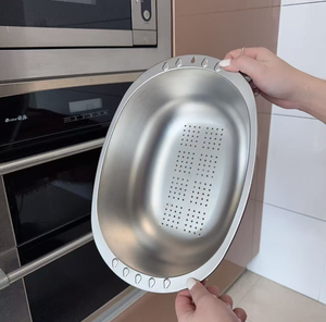 Set di Ciotole in Acciaio Inox per Cucina, Scolapasta in Metallo con Set di Ciotole per Mescolare, Colini per Verdure, Frutta e Impasto - Product Image 2