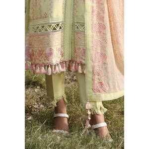 Ensemble de costume en tissu brodé pour femmes, 3 pièces, avec dupatta en mousseline brodée PM-62016 - Product Image 3