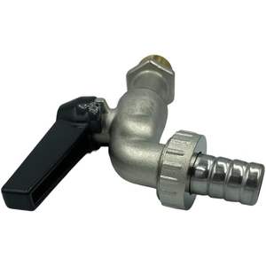HM Brass 1/2" Garden Faucet Connector with Aluminum Lever <b>Rubber</b> <b>Grommet</b> Included BS Standard Forged Construction Anti-Rust - Product Image 2