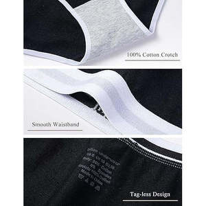 Ropa Interior de Algodón para Mujer, Bragas de Talle Medio, Tanga, Pantalones Cortos Finos, Talla XL, Antibacterianos, Transpirables y Absorbentes - Product Image 4