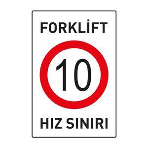 Señales de Tráfico Reflectantes para Montacargas, Velocidad Máxima 10 km/h - Product Image 1