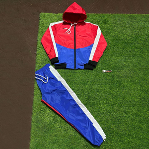 Chándal de nailon de verano para hombre de talla grande con estampado personalizable 2025, chaqueta transpirable con cremallera, conjunto cortavientos de dos piezas, chándal - Product Image 2