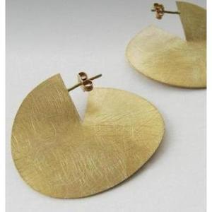 Pendientes de latón hechos a mano con diseño geométrico, chapados en oro, estilo étnico vintage, a la moda, tipo candelabro, para fiesta, estilo chic vintage - Product Image 2