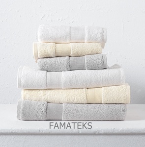 Ensemble de serviettes de bain de qualité supérieure en coton de bambou turc, couleur unie, design personnalisé, écologique, textile de maison - Product Image 2