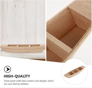 เรือไม้โมเดลเรือแคนูงานฝีมือเรือแคนูเรือของเล่นสำหรับเด็กของขวัญตกแต่งบ้านสำนักงานแบบ DIY - Product Image 4